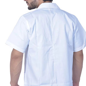Bata de laboratorio profesional para hombre, blanca, unisex, de algodón y poliéster, para médicos, enfermeros, laboratorio, farmacia. - Product Image 6