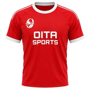 <b>Red</b> Soccer Jersey Set for Men Jersey and Shorts Lightweight Team Uniform Athletic Sportswear Breathable Training Match - Product Image 3