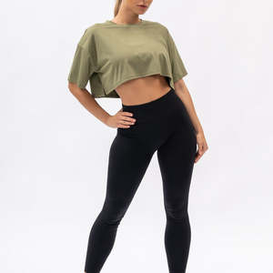 Camiseta Corta Oversize Premium para Mujer – Estilo Holgado con Hombros Caídos, Ropa Casual Urbana, Transpirable y Ecológica - Product Image 3