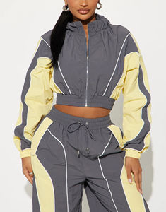 Conjunto Deportivo Cortavientos de Alta Calidad al por Mayor, Pantalón y Chaqueta con Capucha, Impermeable, Diseño Moderno, Ropa Deportiva Urbana - Product Image 5