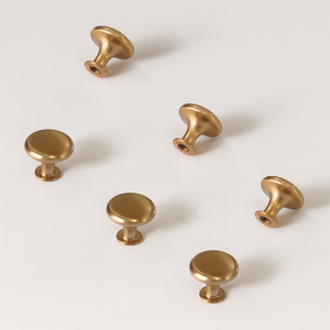 Modern Round Zinc Alloy <b>Cabinet</b> <b>Knob</b> <b>Gold</b> Drawer Pull Handle Durable Easy Installation for Kitchen Wardrobe Bathroom Furniture - Product Image 3