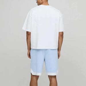 Ensemble court 2 pièces pour homme, t-shirt et short d'été, ensemble de survêtement, short cargo, coton respirant - Product Image 6