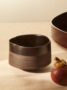 Bol de service moderne en bois naturel, poli, rustique, écologique, pour salades, fruits, collations, vaisselle de fête jetable, maison et cuisine - Product Image 5