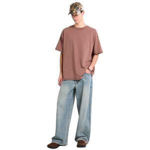 T-shirt surdimensionné personnalisé pour homme, 100 % coton, coupe ample, col rond, streetwear de luxe, t-shirt uni, grande taille pour homme - Product Image 5