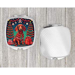 Teckel compact miroir de maquillage décoratif de Noël Portable pliant cadeau de conception de poche pour les femmes et les filles - Product Image 4