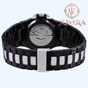 Reloj de Acero Inoxidable con Incrustaciones de Moissanita para Amantes de la Moda, Accesorio de Lujo para Conciertos, Fiestas y Eventos - Product Image 3