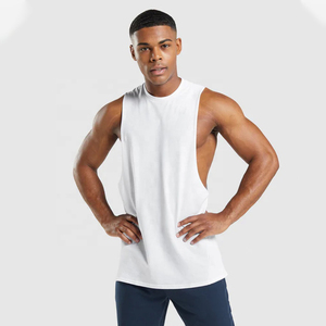 Débardeur de sport pour homme en maille, décontracté, respirant, léger, extensible, compressif, imprimé sur mesure, col rond, pour la course à pied - Product Image 2