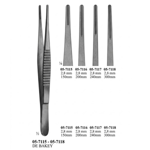 Pinzas DeBakey Atraumáticas con mandíbula de 2.8mm y 240mm de longitud |   Acero Inoxidable de Primera Calidad - Product Image 2