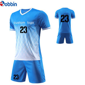 Maillot de football court personnalisé imprimé par sublimation, en Spandex/Coton, respirant, séchage rapide, anti-bactérien - Product Image 1