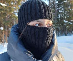 Balaclava tricotée chaude à revers pliable, bonnet personnalisé avec logo, chapeau d'hiver pour adultes, idéal pour l'extérieur – Vente directe usine - Product Image 2