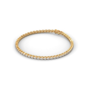 Pulsera de Tenis de Oro con Moissanita, Brazalete de Eslabones Redondos Brillantes, Joyería de Lujo para Regalo de Aniversario de Bodas - Product Image 2