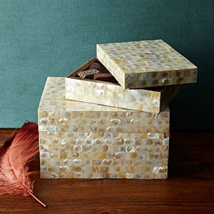 Boîte à bijoux en bois de qualité supérieure, artisanale, avec incrustation de nacre, décorative, fabriquée à la main, à bas prix. - Product Image 3