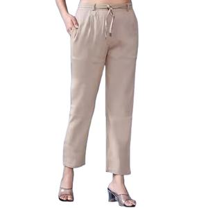 Nouveau design OEM pantalon en molleton de coton pour femmes pantalon respirant de conception de streetwear solide - Product Image 3