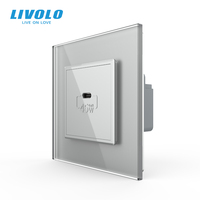 Prise murale LIVOLO type UK USB-C 45W, appareil électrique, prises de charge de type C, prise murale