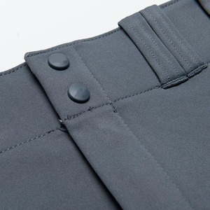 Pantalon de baseball gris pour hommes, respirant, à braguette boutonnée, couleur unie, en polyester, coupe régulière, pour adulte, vêtement de sport, pantalon de softball - Product Image 3