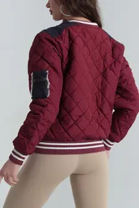 Chaqueta Acolchada Ligera para Mujer, Diseño 2026, Plegable, con Capucha, Mangas Largas, Cierre de Cremallera, Color Sólido, Piel de Oveja - Product Image 3