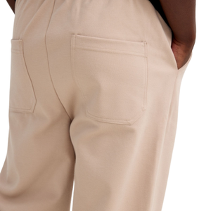 Men's Fleece <b>Trousers</b> Relaxed Straight Leg <b>Elastic</b> <b>Waist</b> Casual Sweatpants <b>with</b> Side Pockets Open Hem for Everyday Lounge Wear - Product Image 6