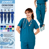 Ensemble de blouses médicales ANNO Modern Jogger - Tenues médicales extensibles à coupe athlétique pour hommes et femmes, vêtements d'infirmière pour hôpital