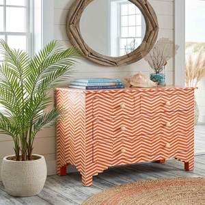 Commode de rangement en bois avec incrustations en os, fabriquée à la main, pour chambre moderne, décoration de meubles de maison - Product Image 5