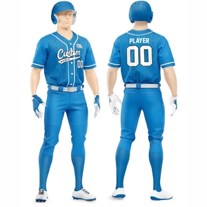 ชุดเบสบอลพิมพ์ลายแบบซับลิเมชั่นสั่งทำได้ตามต้องการ ใหม่ล่าสุด ขายส่งจากโรงงานโดยตรง เสื้อและกางเกงเบสบอลพิมพ์ลาย DTF - Product Image 1