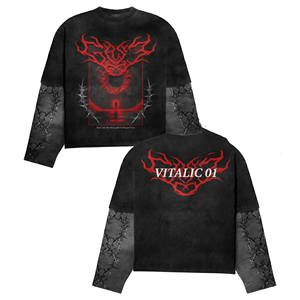 100% cotton T-shirt for men loose fit printed Mens Double Layer 260 GSM Heavyweight Cotton Double Layer T Shirt Custom Graphic - Product Image 4