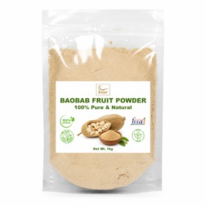 Poudre de Baobab Marque Blanche 100% Pure, Complément Alimentaire Naturel pour Smoothies, Jus et Boissons - Product Image 1
