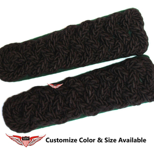 KEW - Hombreras Bordadas Vintage de Tela Negra Trenzada, Estilo Casual, Cordones Resistentes - Product Image 2
