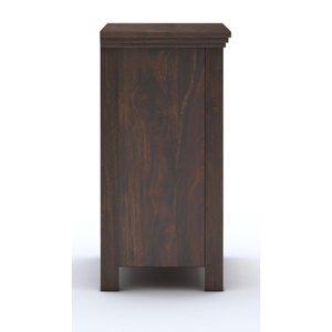 Mesa de Noche de Madera con Acabado en Nogal para Dormitorio, con 1 Cajón y Almacenamiento, Mueble de Madera para el Hogar - Product Image 5