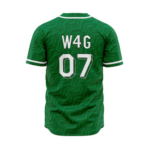 Camiseta de Béisbol Personalizada para Hombre, 100% Poliéster, Transpirable, de Secado Rápido, Antibacteriana, Manga Corta, Cierre Completo con Botones - Product Image 5