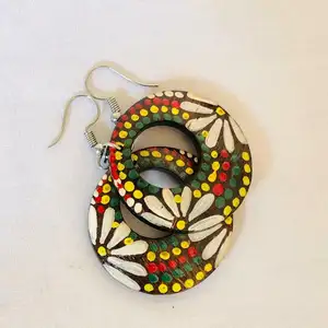 New Arrival Pocket-Friendly Wholesale Lacquered Coconut Shell Earrings - Handmade Jewelry From Vietnam