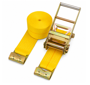 Correa de Trinquete Industrial de 2 Pulgadas, 10000 kg, Ganchos Dobles en J, Certificación CE, Cinta de Poliéster Resistente para Equipos de Construcción - Product Image 1