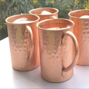 Taza Moscow Mule de Diseño Clásico Vintage, Lavable a Mano, de Cobre y Acero Inoxidable, con Tapa Ecológica ODM para Uso en Cafeterías - Product Image 1