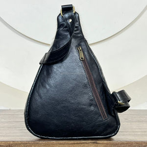 Bolsos de pecho de piel de vaca portátiles informales de moda para exteriores al por mayor para bolsos de hombro cruzados de cuero genuino multifuncionales Unisex - Product Image 5