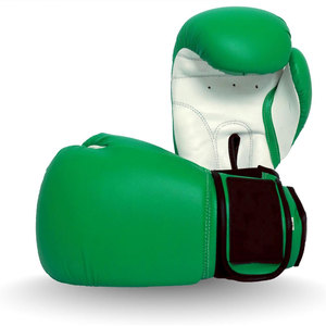 Gants de boxe en cuir PVC, couleur unie, à lacets, adhérence ferme, nouveaux gants de boxe. - Product Image 1