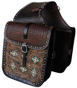 Y & Z กระเป๋าอานหนังแท้คุณภาพสูงสำหรับการขับขี่อุปกรณ์ขี่ม้าคุณภาพระดับพรีเมียม - Product Image 1