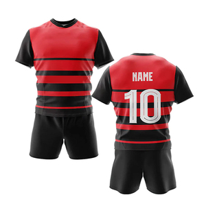 Tenues de rugby durables et de qualité supérieure, écologiques, respirantes, sublimées, pour équipes, en tissu 100 % polyester, vente en gros - Product Image 1