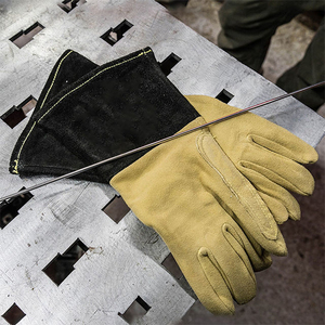 Guantes de Soldadura de Cuero Vacuno de Primera Calidad, Resistentes al Calor, para Soldador, de Uso Industrial, Protección Personal, OEM - Product Image 3