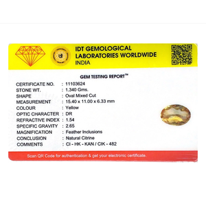 Certified Natural Citrine 6.7 Carat Faceted Loose Gemstone for Fine Jewelry - Product Image 4