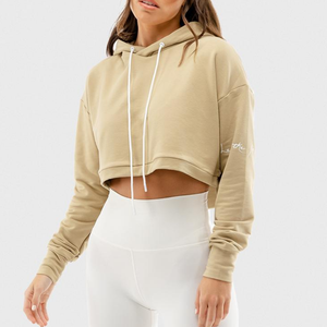 Sudadera Corta de Moda para Mujer, Nueva Colección de Invierno, con Logo Frontal, Sudadera Lisa para Mujer, Talla Grande, Venta al por Mayor - Product Image 4