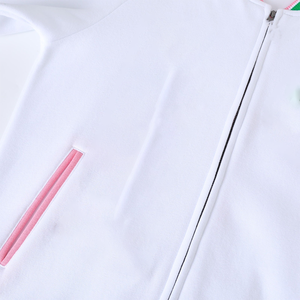 เสื้อแจ็คเก็ตวาร์ซิตี้แบบมีซิป ¼ ตัว สีขาวสไตล์กรีก แบบสั่งทำพิเศษ ผลิตจากผ้าขนสัตว์ พร้อมคุณสมบัติกันลม สำหรับใช้ในฤดูหนาว เหมาะสำหรับชมรมวิทยาลัย - Product Image 2