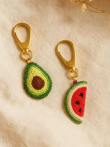 Artisan Handcrafted Embroidered Beaded <b>Keychain</b> with Colorful Floral Embellishments for Handbags Backpacks Keys and Gifts - Product Image 5