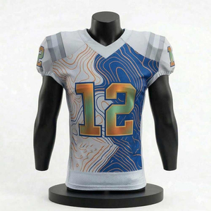 Maillot de football américain personnalisé, uniforme d'équipe léger, respirant, vêtements de sport athlétiques durables pour les entraînements et les matchs - Product Image 1