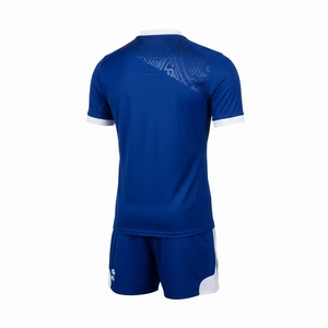 Conjunto de Uniforme de Fútbol Personalizado con Cinta Azul, Equipación Deportiva para Equipo, 100% Poliéster, Antibacteriano, de Secado Rápido, Cuello en V - Product Image 2