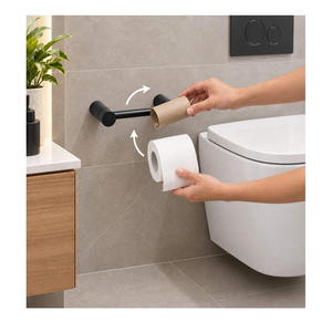 Porte-papier toilette mural élégant et durable, distributeur de rouleaux de papier toilette, support de rangement moderne pour salle de bain - Product Image 5
