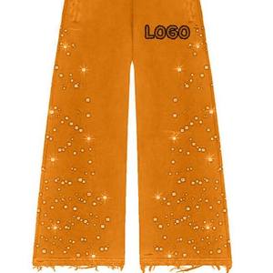 Luxury <b>Women</b> Rhinestone Tracksuit Set Oversized Hoodie Joggers Two Piece Glitter Crystal Sportswear <b>Lounge</b> <b>Suit</b> Custom Logo - Product Image 3