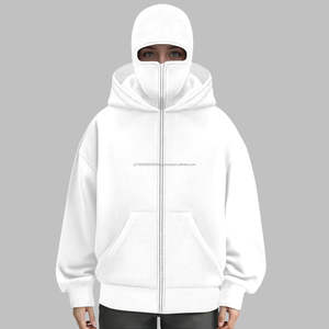 Sweat à capuche d'hiver pour homme avec logo personnalisé brodé et impression numérique, double capuche, double couche, pull à fermeture éclair intégrale, taille plus, cagoule - Product Image 6