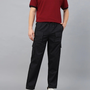 Pantalones de hombre de corte recto a la moda, pantalones casuales cómodos para hombre, pantalones de poliéster para gimnasio, para uso deportivo y casual. - Product Image 3