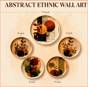 <b>Decorative</b> Metal <b>Wall</b> <b>Plates</b> Set of 5 for Living Room | Handcrafted Multicolor Ethnic Hanging <b>Wall</b> Art for Bedroom, Hall & Home - Product Image 2