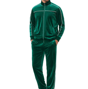 LOW MOQ Custom High Quality <b>Velour</b> <b>Tracksuit</b> <b>Men</b> Sportswear Velvet Suit Fleece Luxury <b>Velour</b> <b>Tracksuits</b> for <b>Men</b> Breathable - Product Image 1