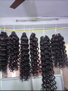 Paquets de cheveux indiens Remy Deep Wave Texture naturelle Cheveux bruts du temple Extension de cheveux humains non traités à double tirage Qualité supérieure - Product Image 5